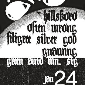 Hillsboro, Often Wrong, Gnawing, Filigree Silver God